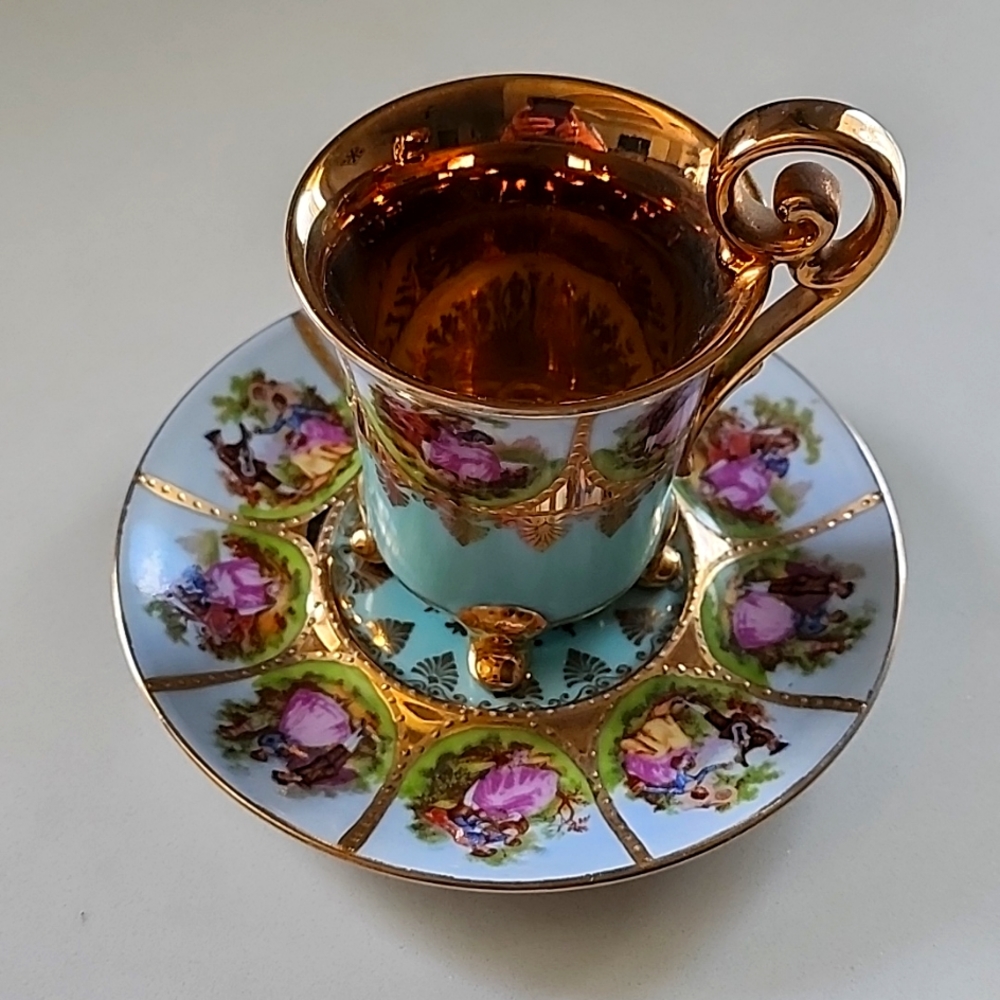 Vintage bavaria demitasse footed cup & saucer